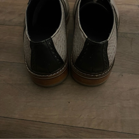 955-/Cole Haan Black:Gray Oxford Leather. Men's Dress Shoes Sz 10 Fits Like 9.5 - Picture 6 of 14